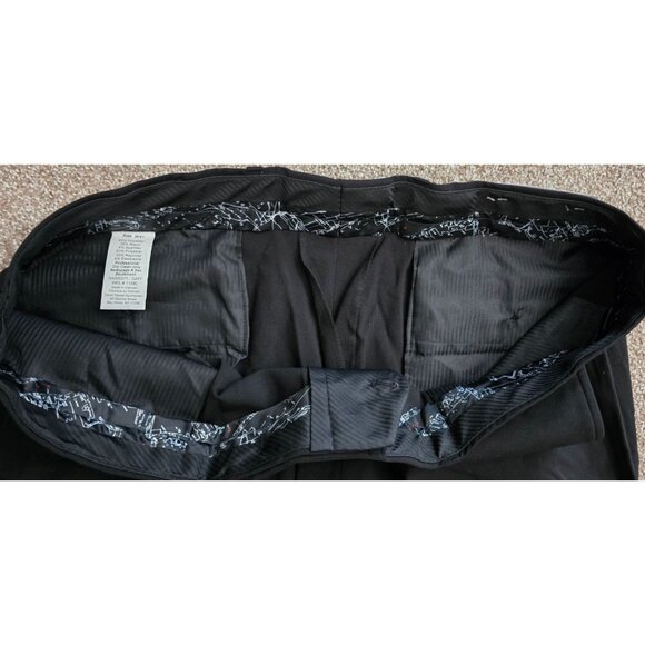 Nautica Mens Black Two-Piece Suit Jacket & Pants Set Size 46R Wool Blend - Picture 6 of 11